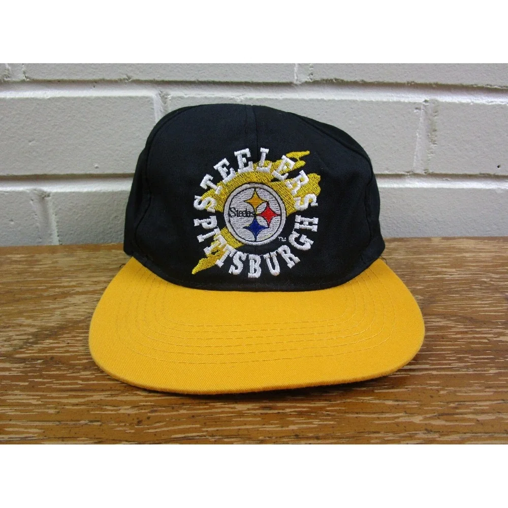 Vintage Pittsburgh‎ Steelers Hat Lot Of 3 Snap Back Youth Sized 1990's Football